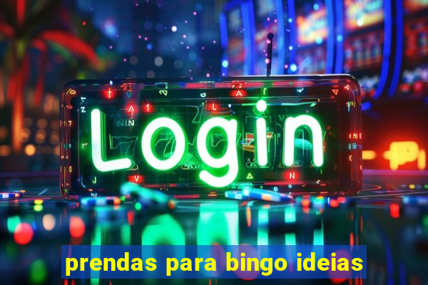 prendas para bingo ideias